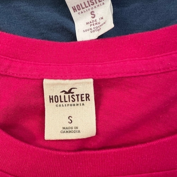 Hollister California 22 Lemonade Logo T-Shirts Tees Small S Bundle of 2 Y2K 90s - Picture 8 of 8